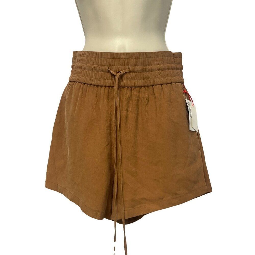 Open Edit Tie Waist Pull-on Shorts In Tan Dale, XS